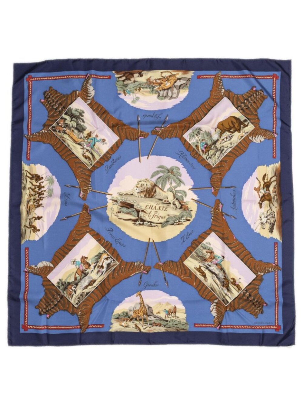 Hermes Scarf Blue - Picture 2 of 5